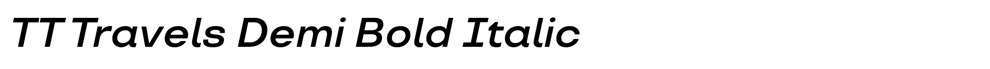 TT Travels Demi Bold Italic image